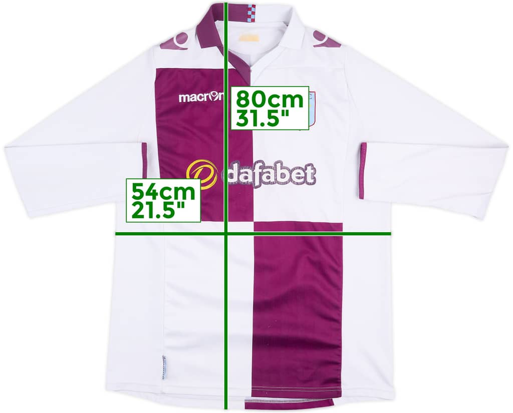 2013-14 Aston Villa Away L/S Shirt - 5/10 - (XL)