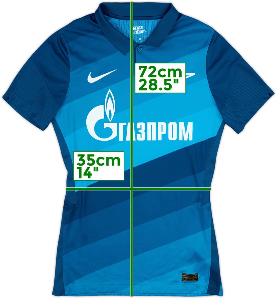 2020-21 Zenit St. Petersburg Player Issue Home Shirt - 8/10 - (S)