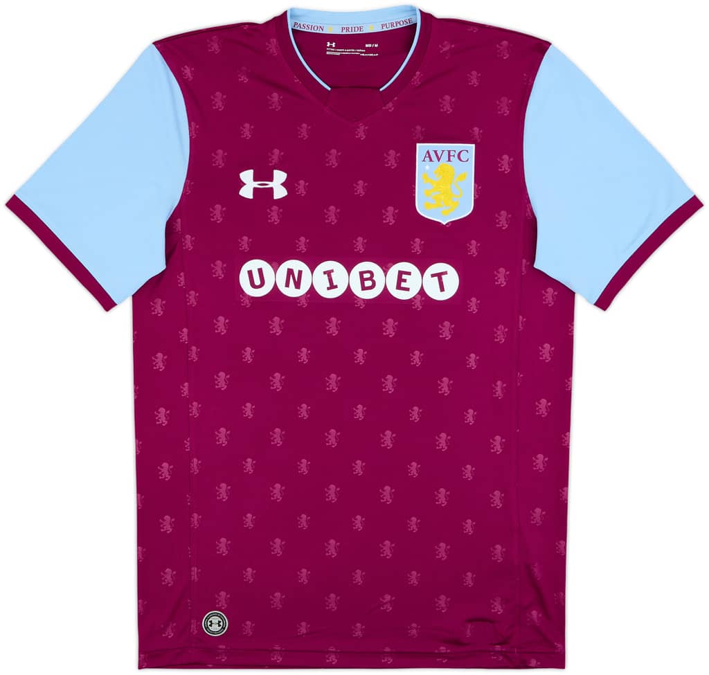2017-18 Aston Villa Home Shirt - 9/10 - (M)