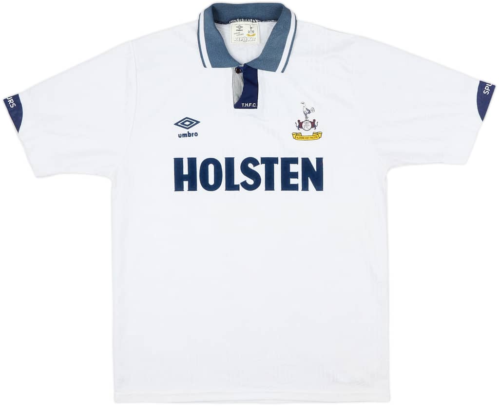 1991-93 Tottenham Home Shirt - 7/10 - (L)