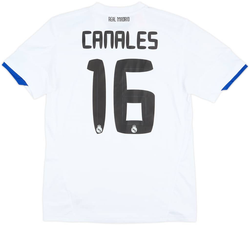2010-11 Real Madrid Home Shirt Canales #16 - 7/10 - (XL.Boys)
