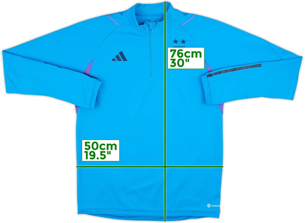 2022-23 Argentina adidas 1/4 Zip Training Top - 8/10 - (M)