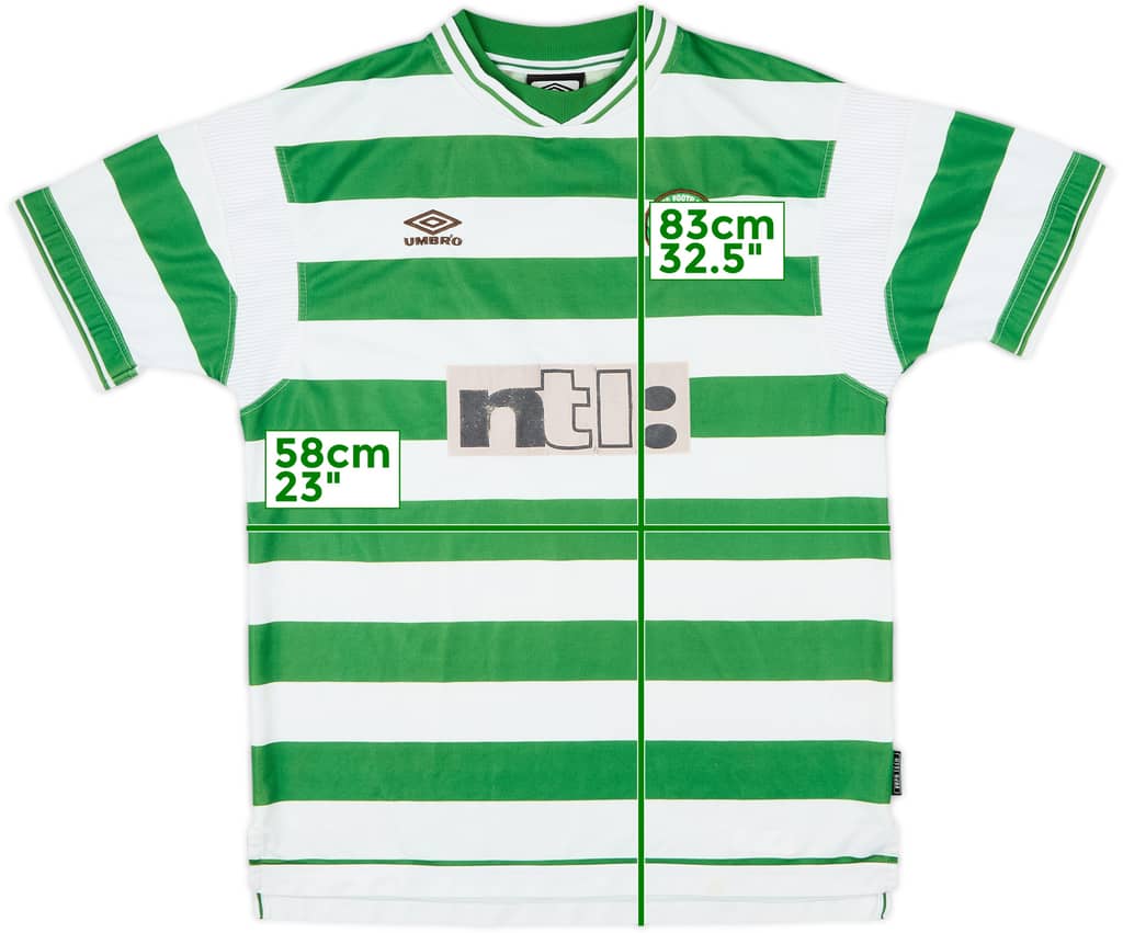 1999-01 Celtic Home Shirt - 5/10 - (XL)