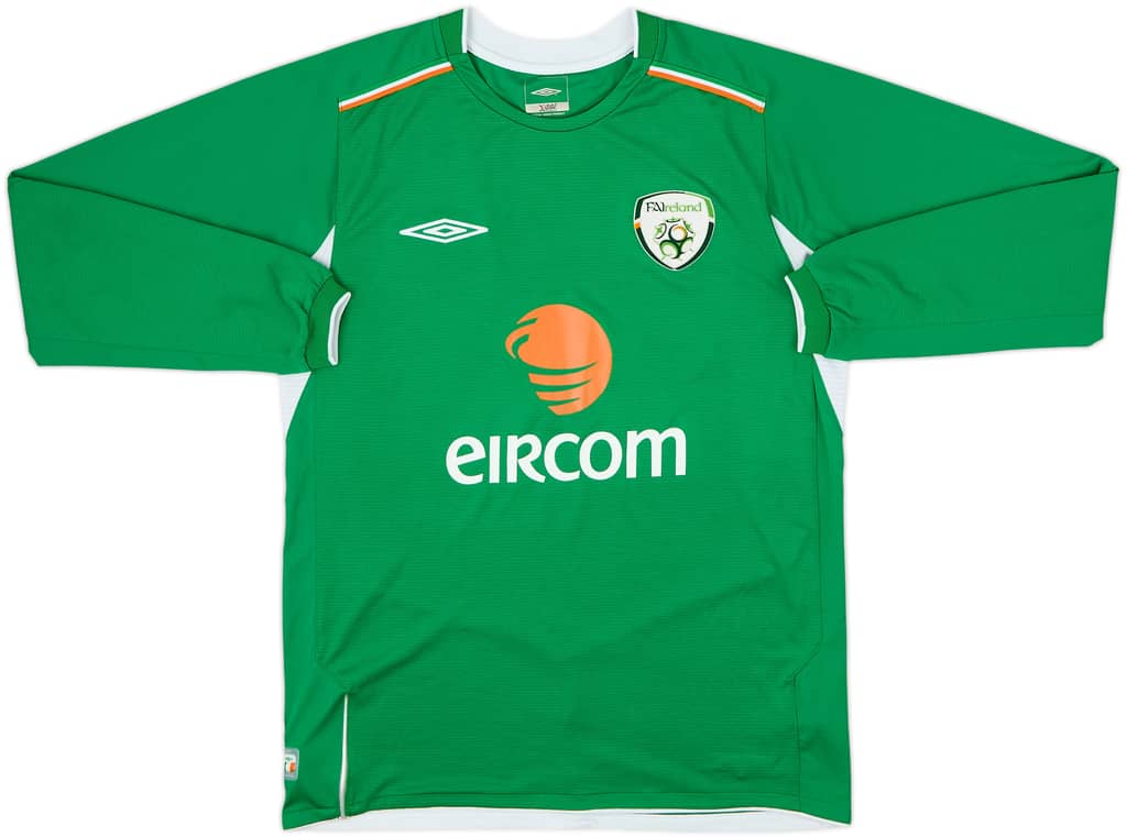 2004-06 Ireland Home L/S Shirt - 10/10 - (S)