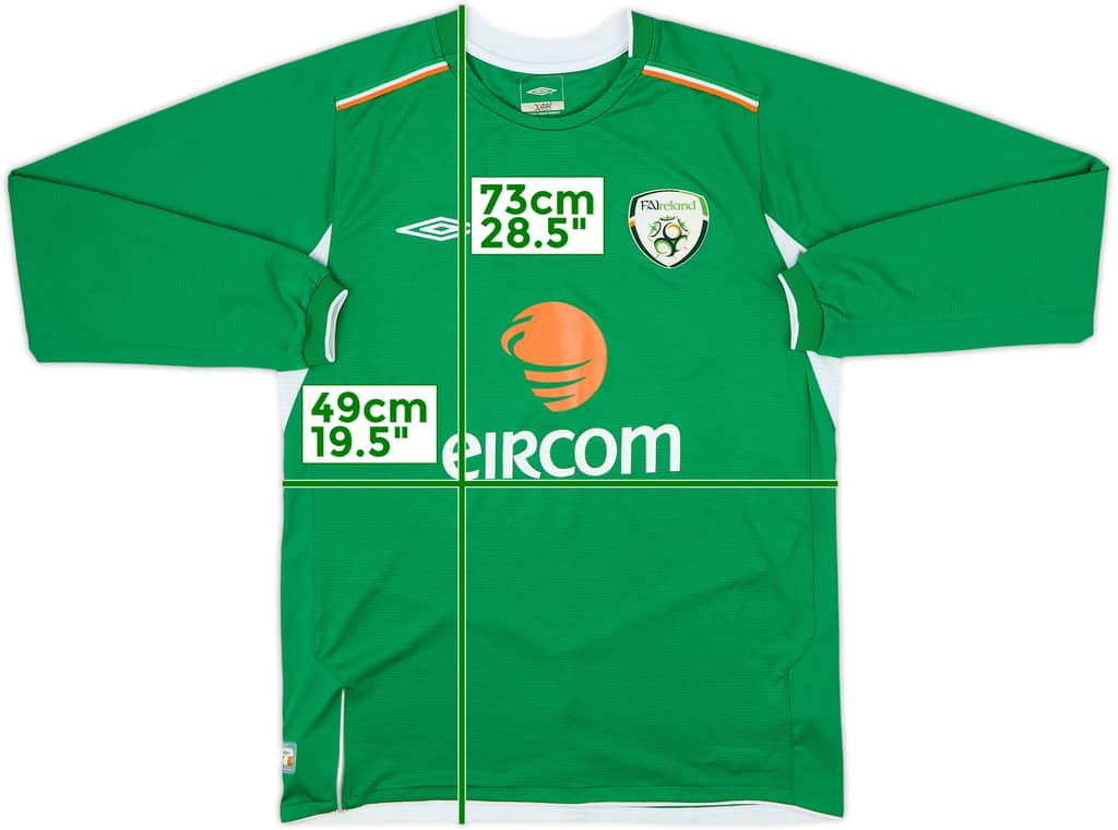 2004-06 Ireland Home L/S Shirt - 10/10 - (S)