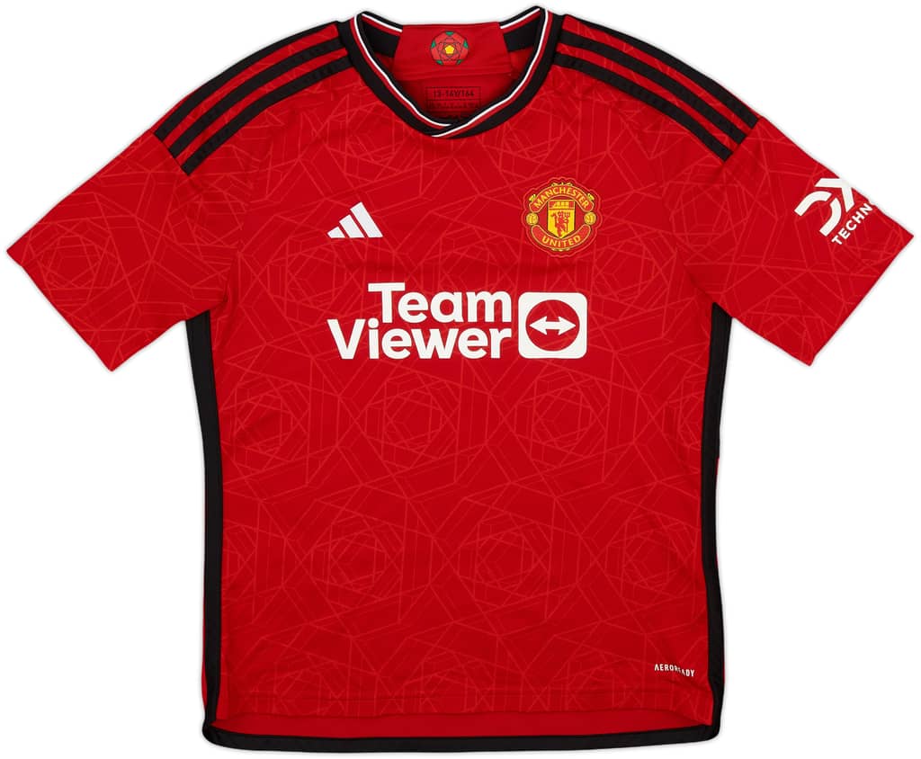 2023-24 Manchester United Home Shirt - 10/10 - (L.Boys)