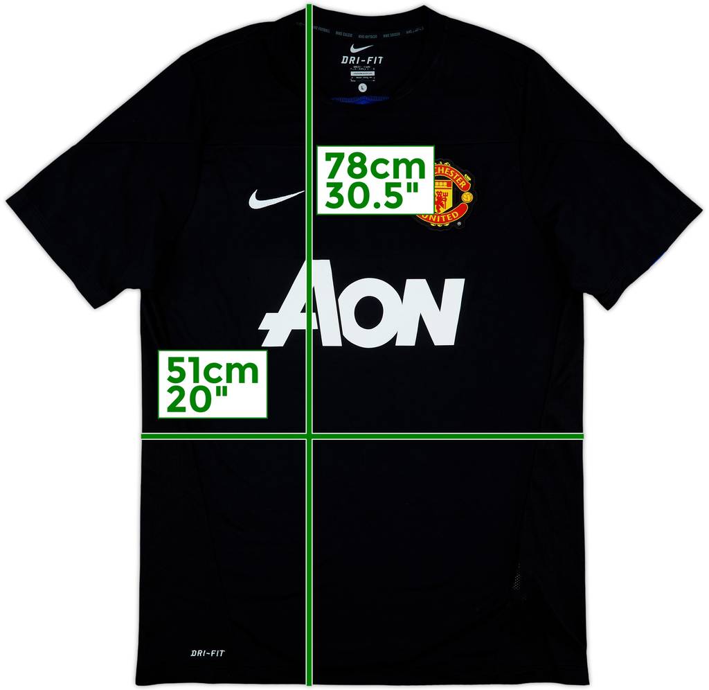 2013-14 Manchester United Nike Training Shirt - 8/10 - (L)