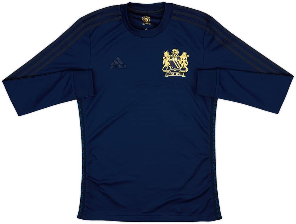 2018-19 Manchester United adidas Retro '1968' L/S Shirt - 9/10 - (XS)