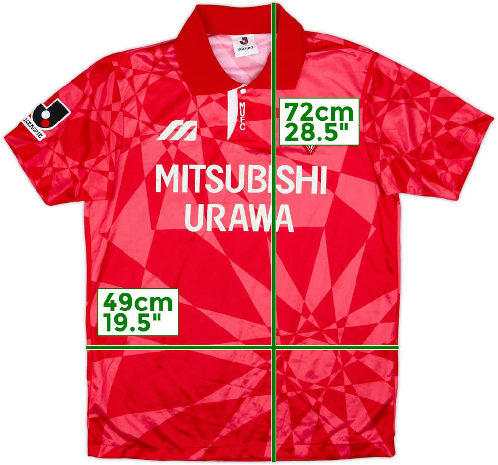 1993-94 Urawa Red Diamonds Home Shirt - 8/10 - (M/L)