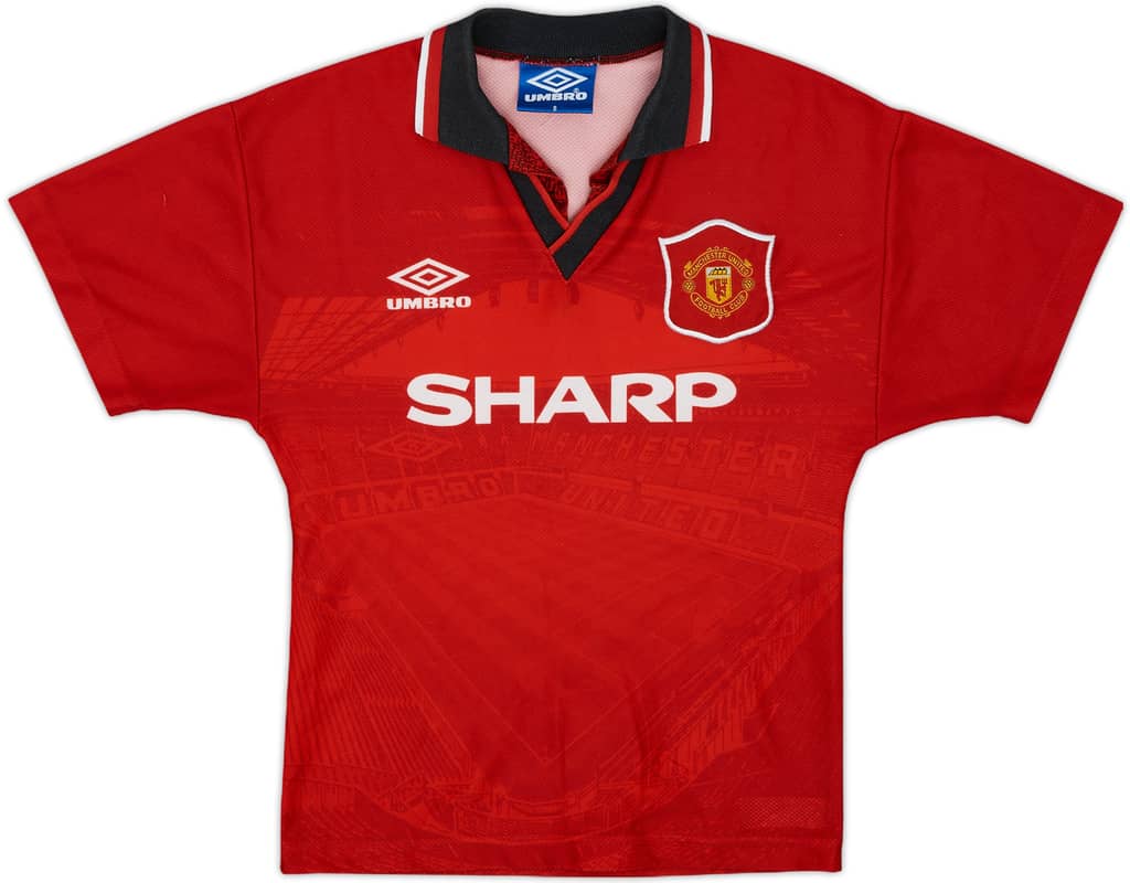 1994-96 Manchester United Home Shirt - 9/10 - (S.Boys)