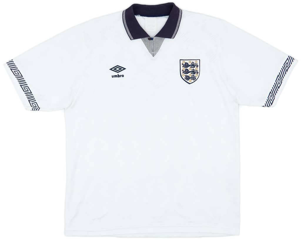 1990-92 England Home Shirt - 9/10 - (L)