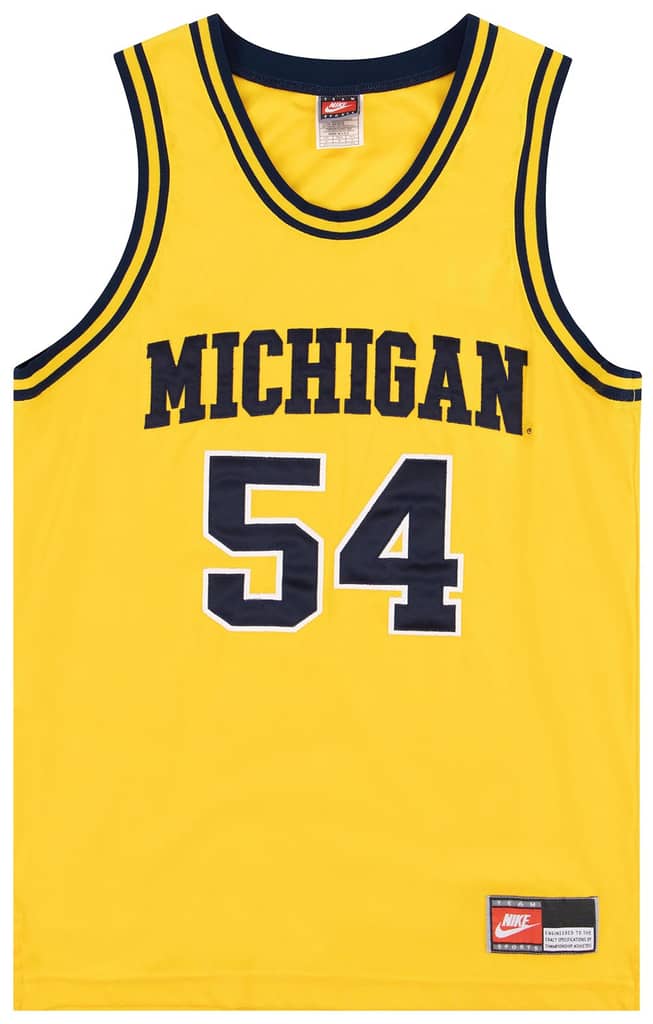 1996-98 Authentic Michigan Wolverines Traylor #54 Nike Jersey (Alternate) L