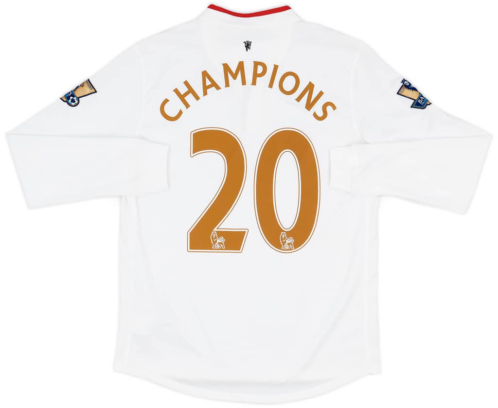 2012-14 Manchester United Away L/S Shirt Champions #20 - 7/10 - (XL.Boys)