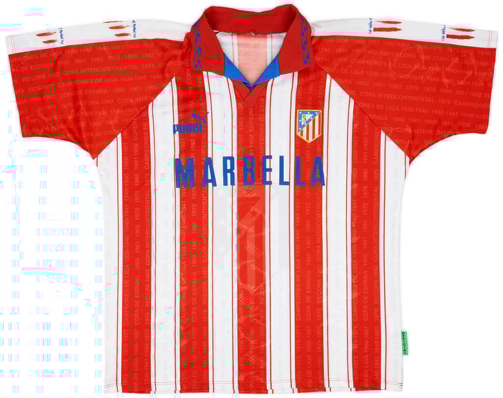 1995-96 Atletico Madrid Home Shirt - 8/10 - (XL)