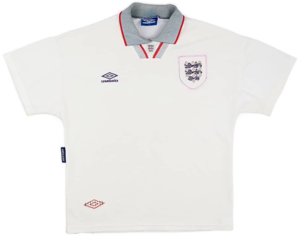 1993-95 England Home Shirt - 5/10 - (M)