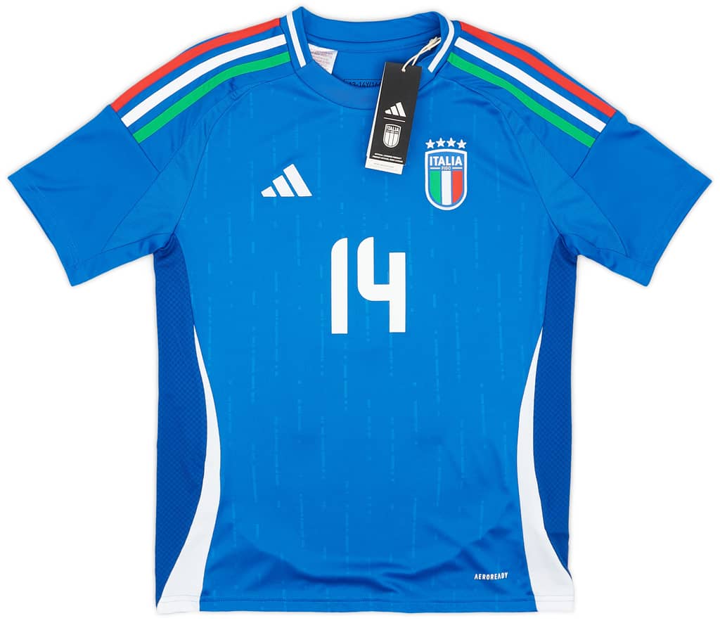 2024-25 Italy Home Shirt Chiesa #14 (Youths)