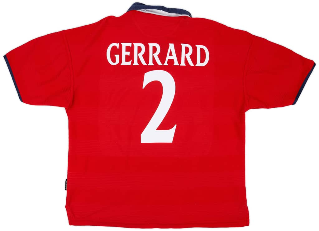 1999-01 England Away Shirt Gerrard #2 - 7/10 - (XL)