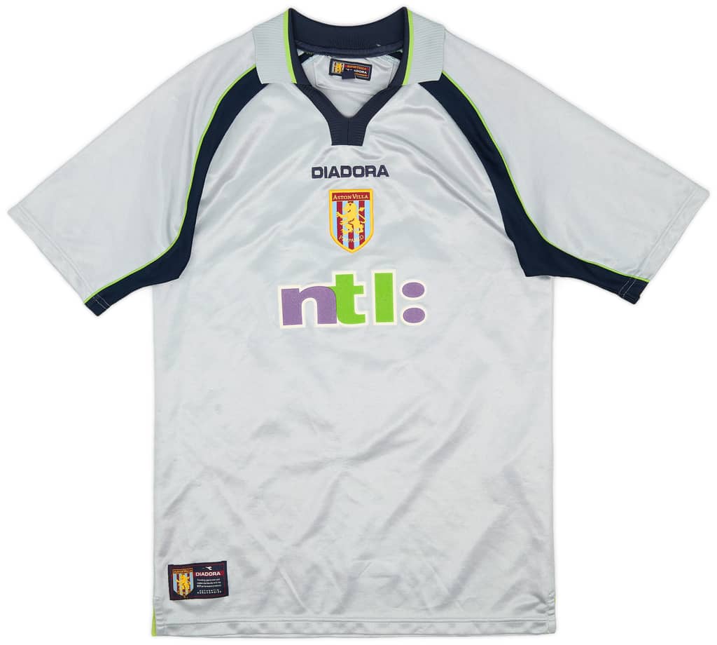 2001-02 Aston Villa Away Shirt Vassell #22 - 7/10 - (Y)