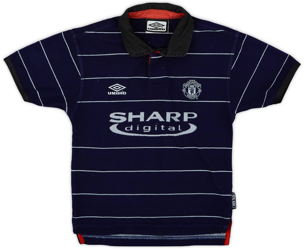 1999-00 Manchester United Away Shirt - 9/10 - (S.Boys)