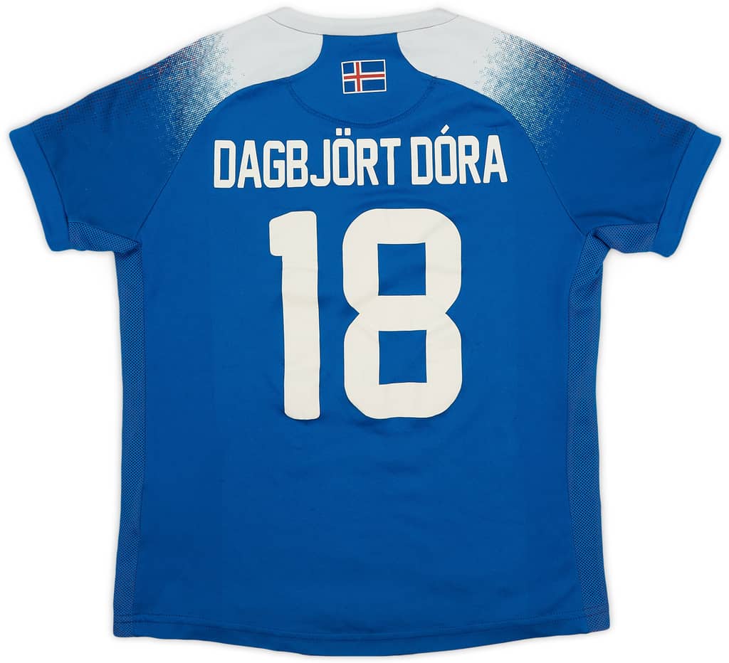 2018-19 Iceland Home Shirt Dagbjort Dora #18 - 6/10 - (XXS)