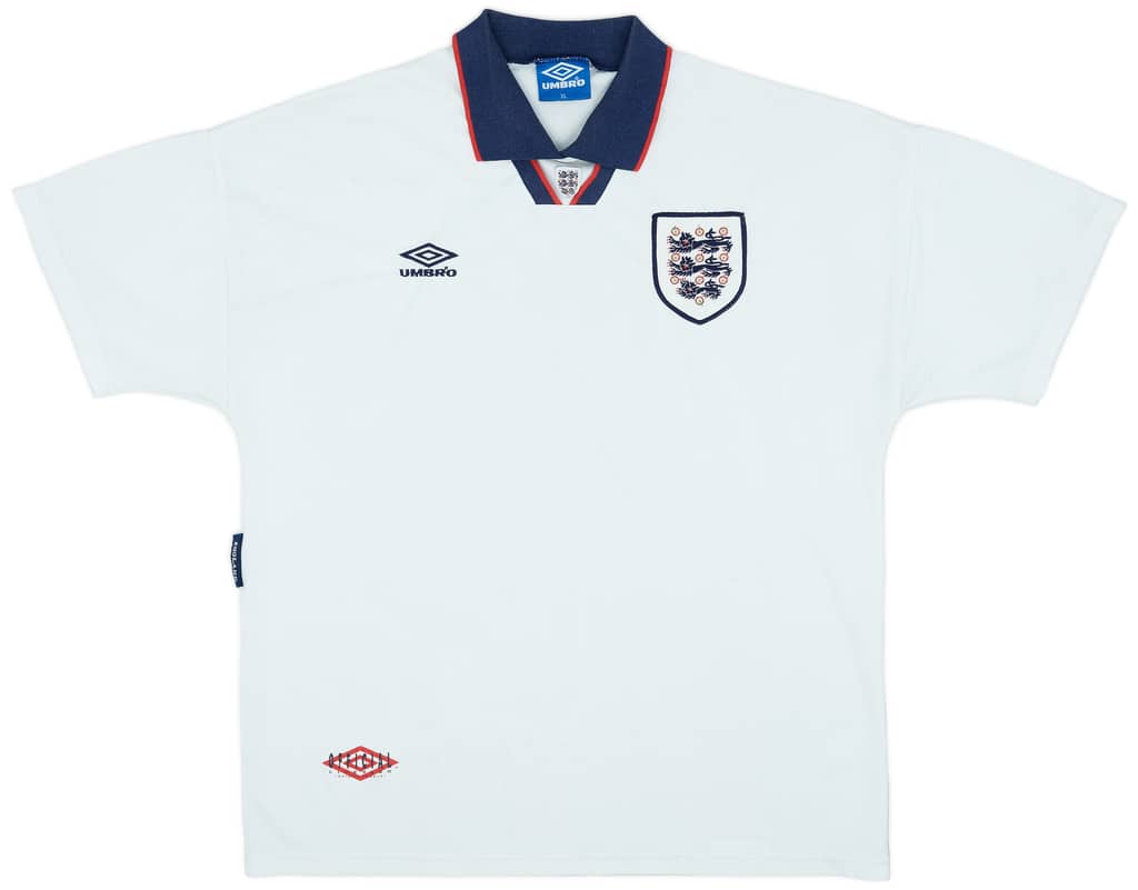1993-95 England Home Shirt - 8/10 - (XL)