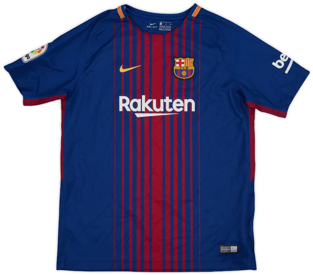 2017-18 Barcelona Home Shirt - 8/10 - (XL.Boys)