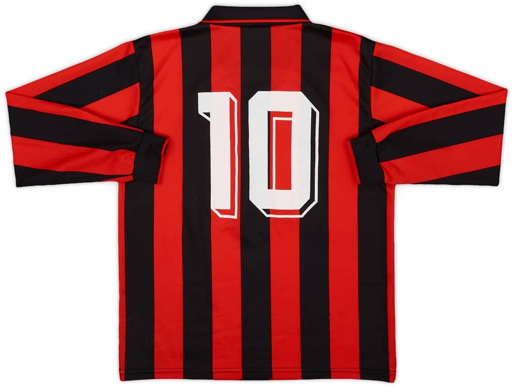 1994-95 AC Milan Home L/S Shirt #10 - 8/10 - (S)