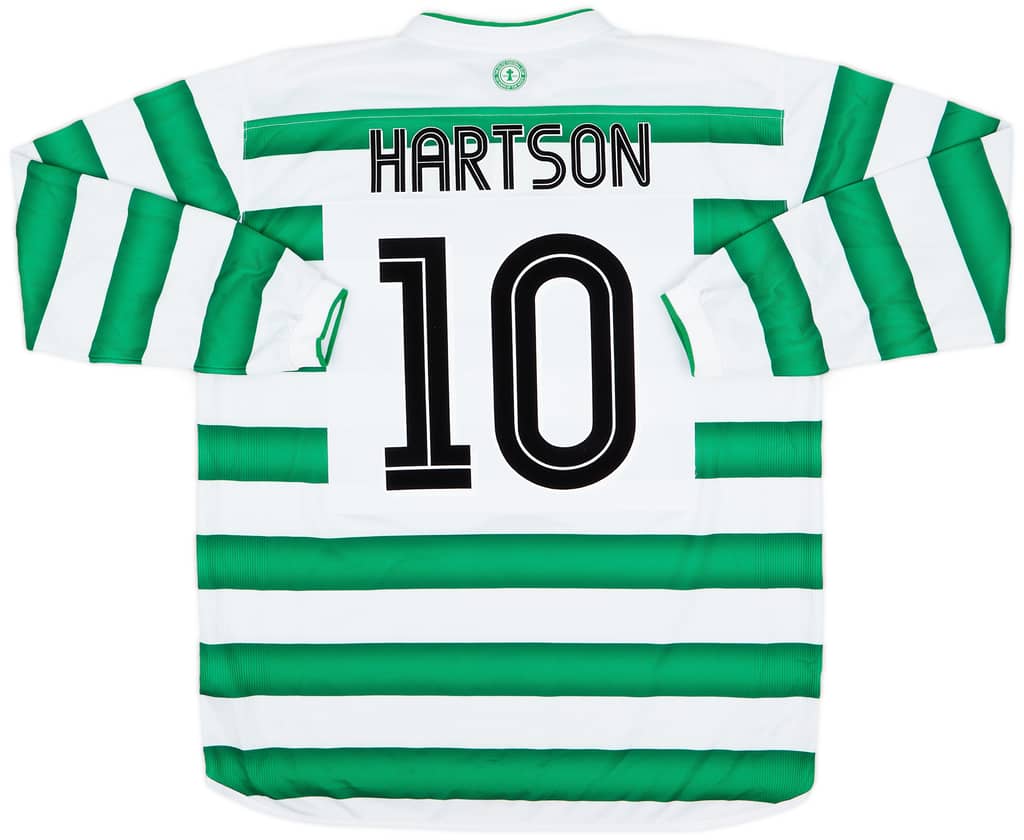 2003-04 Celtic Home L/S Shirt Hartson #10 - 8/10 - (XL)