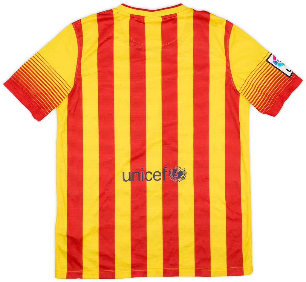 2013-15 Barcelona Away Shirt - 9/10 - (XL.Boys)