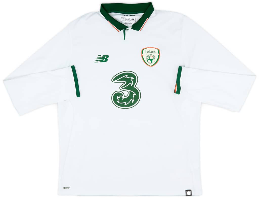 2017-18 Ireland Away L/S Shirt - 7/10 - (XL)