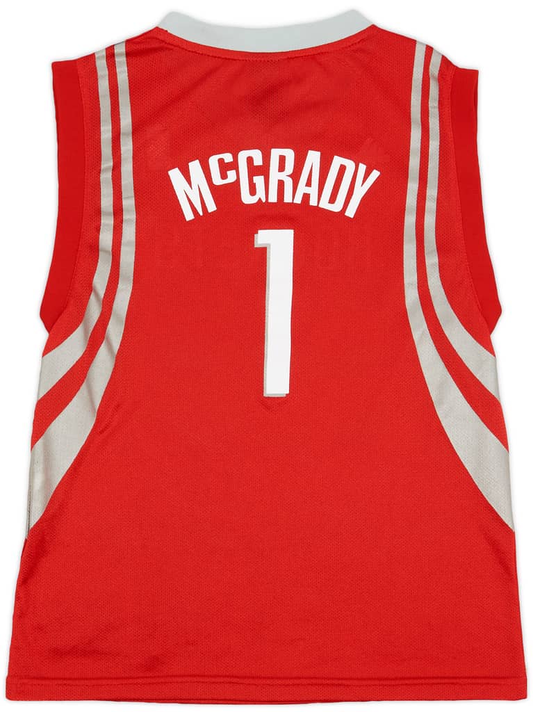 2006-10 Houston Rockets McGrady #1 adidas Away Jersey - 9/10 - (L.Boys)