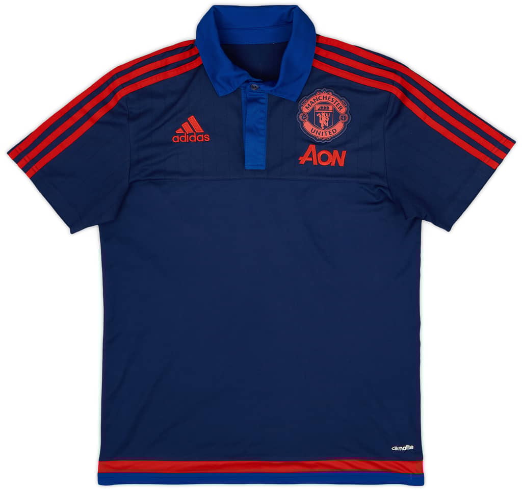 2015-16 Manchester United adidas Polo Shirt - 8/10 - (S)