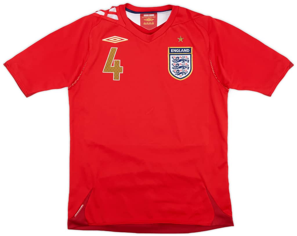 2006-08 England Away Shirt Gerrard #4 - 7/10 - (S)