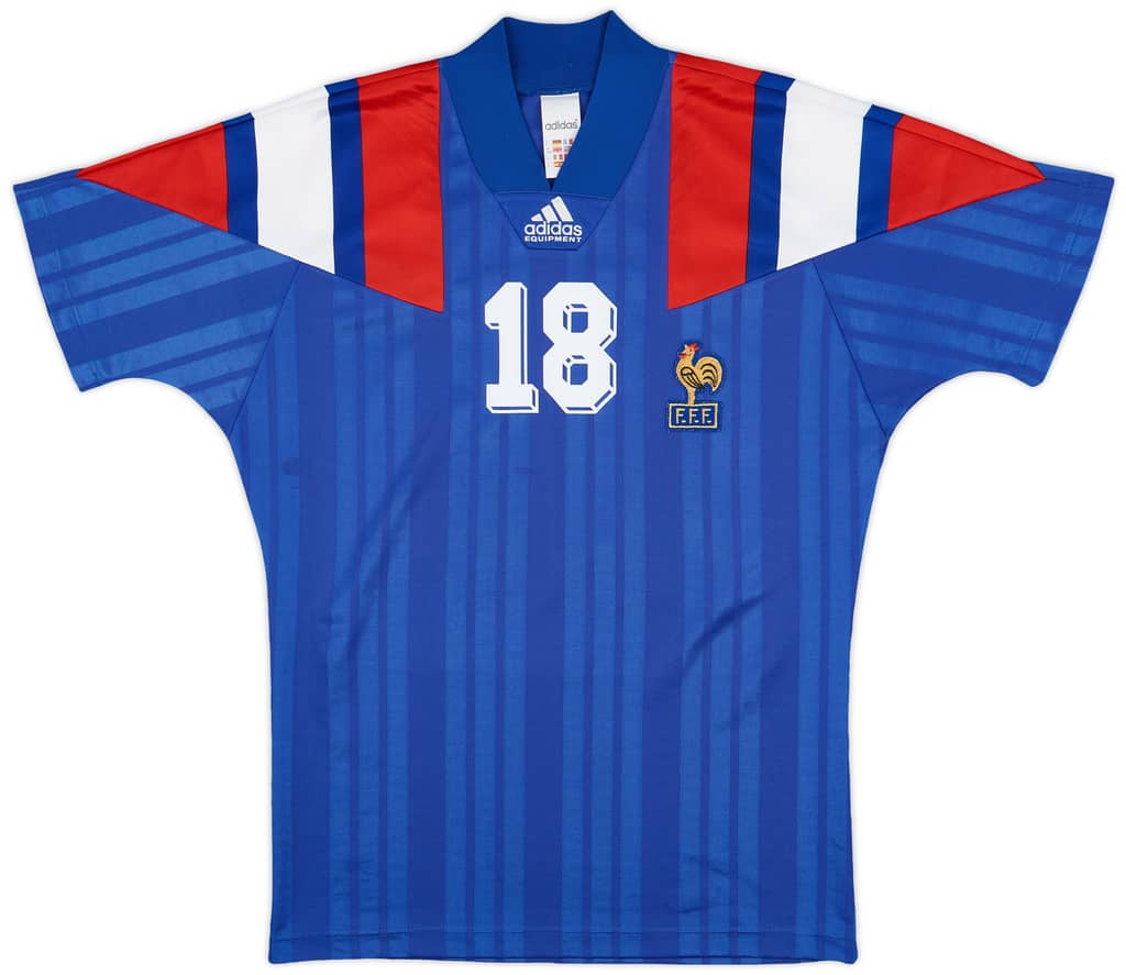 1992-94 France Home Shirt Cantona #18 - 9/10 - (S)