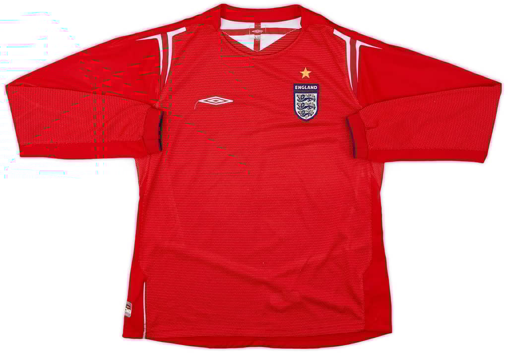 2004-06 England Away L/S Shirt - 8/10 - (XL.Boys)