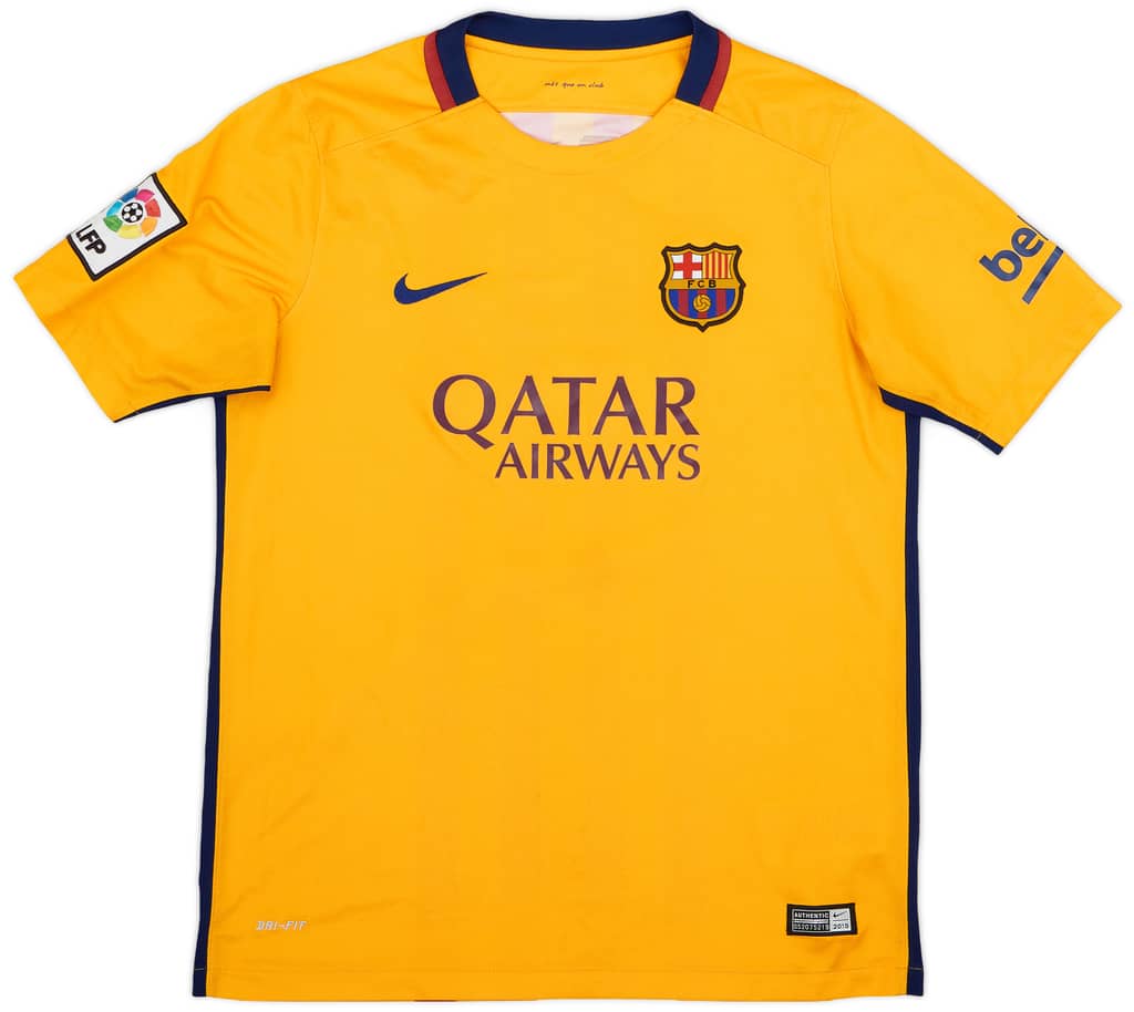 2015-16 Barcelona Away Shirt - 8/10 - (XL.Boys)