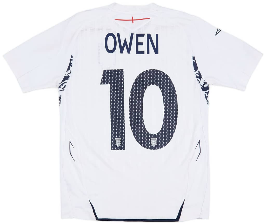 2007-09 England Home Shirt Owen #10 - 8/10 - (XL.Boys)