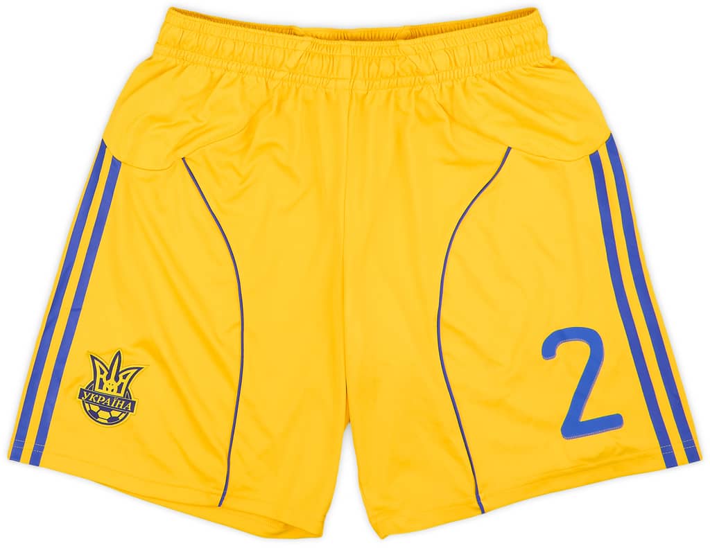2010-12 Ukraine Player Issue Home Shorts #2 (Polyovyi) - 6/10 - (L)