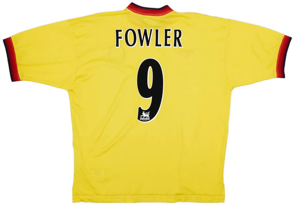 1997-99 Liverpool Away Shirt Fowler #9 - 6/10 - (XL)