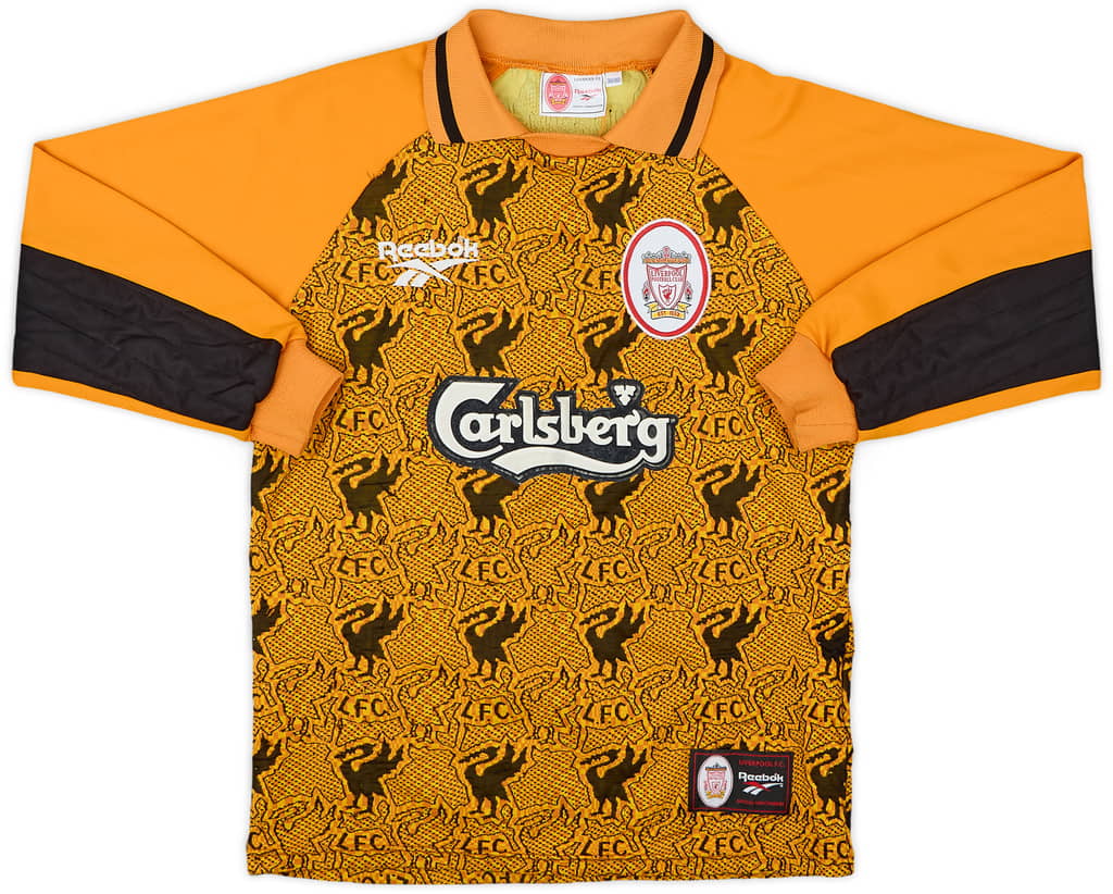1996-97 Liverpool GK Shirt - 7/10 - (L.Boys)
