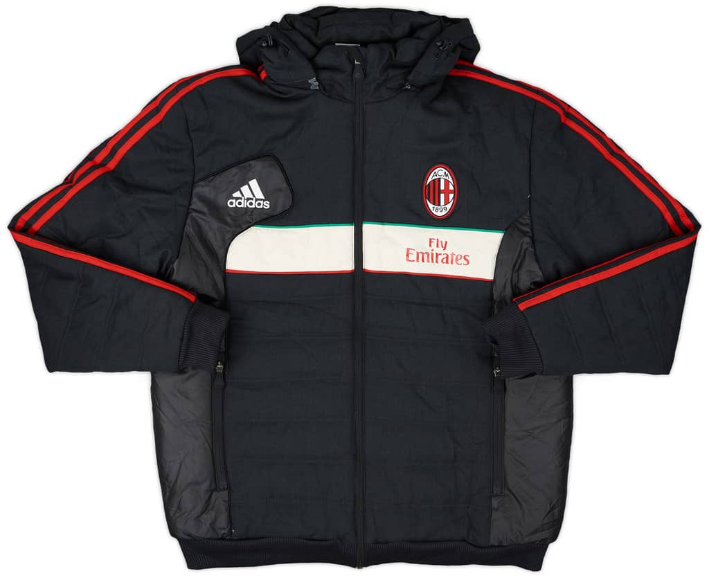 2012-13 AC Milan adidas Hooded Padded Bench Coat - 9/10 - (M/L)
