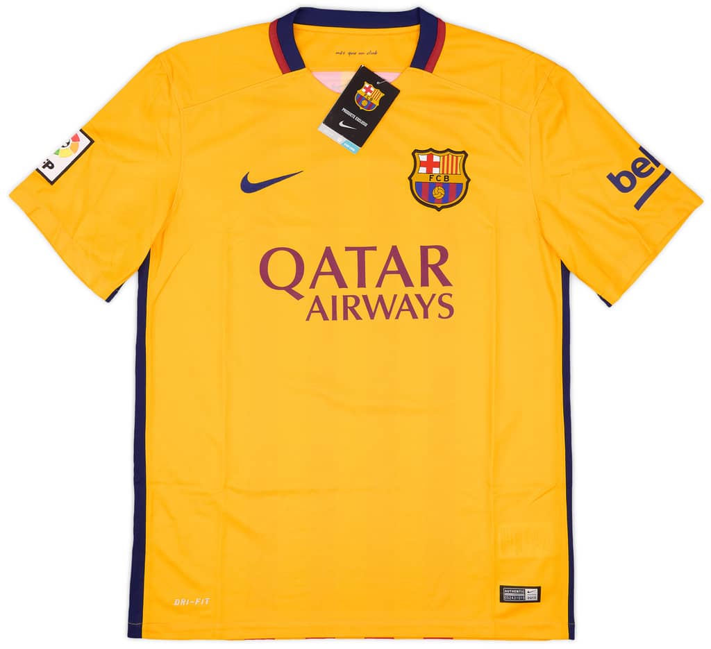 2015-16 Barcelona Away Shirt Suarez #9 (M)