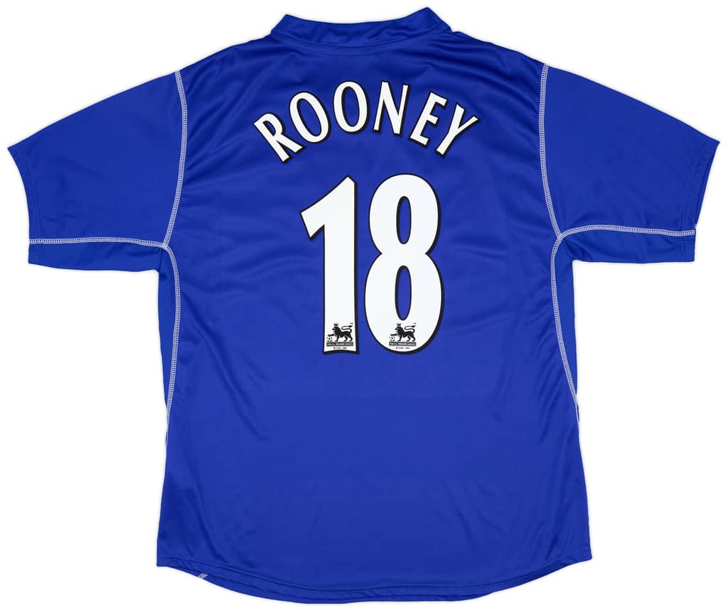 2002-03 Everton Home Shirt Rooney #18 - 9/10 - (XXL)