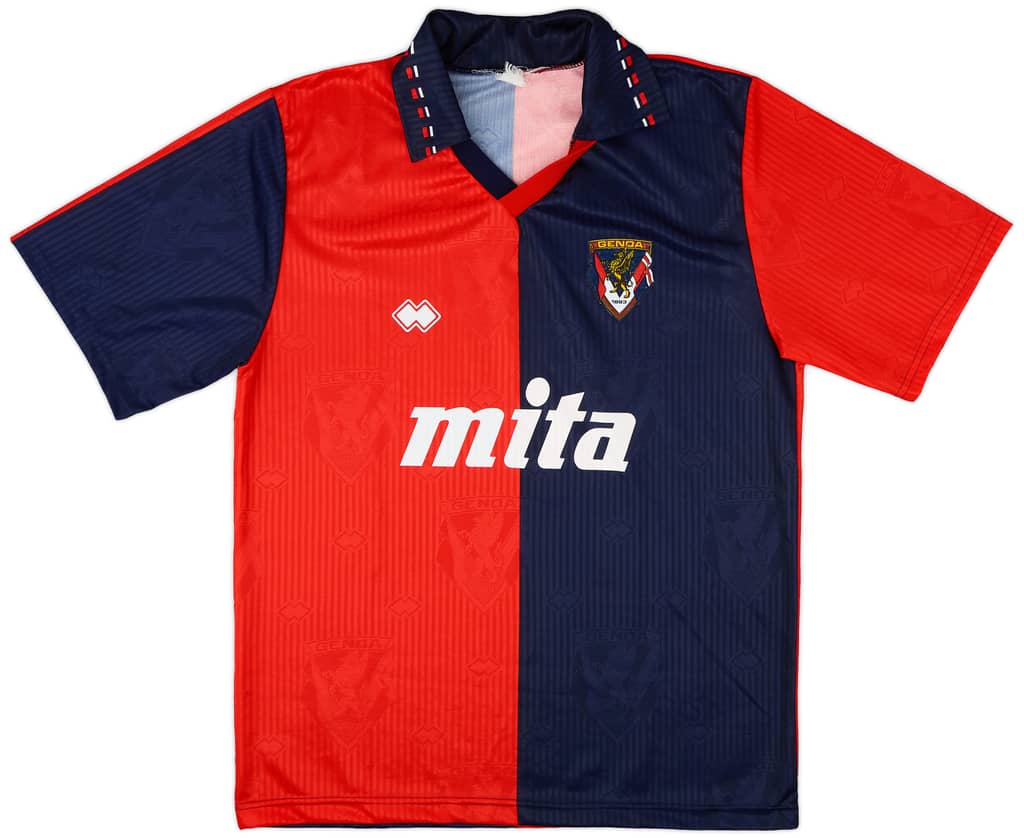 1991-92 Genoa Home Shirt - 8/10 - (XL)
