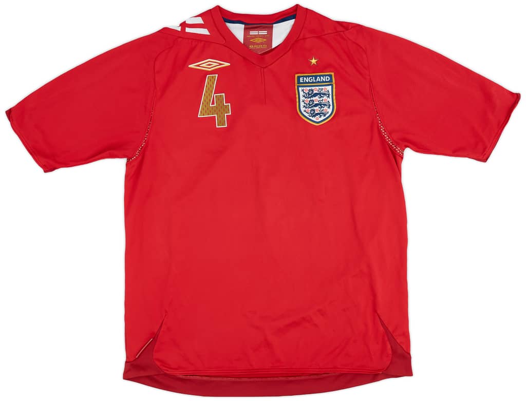 2006-08 England Away Shirt Gerrard #4 - 7/10 - (L)