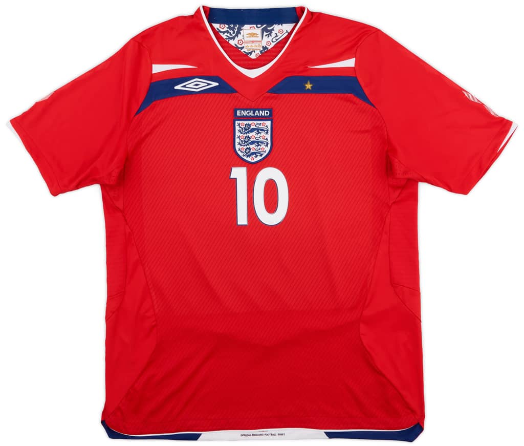 2008-10 England Away Shirt Rooney #10 - 8/10 - (L)