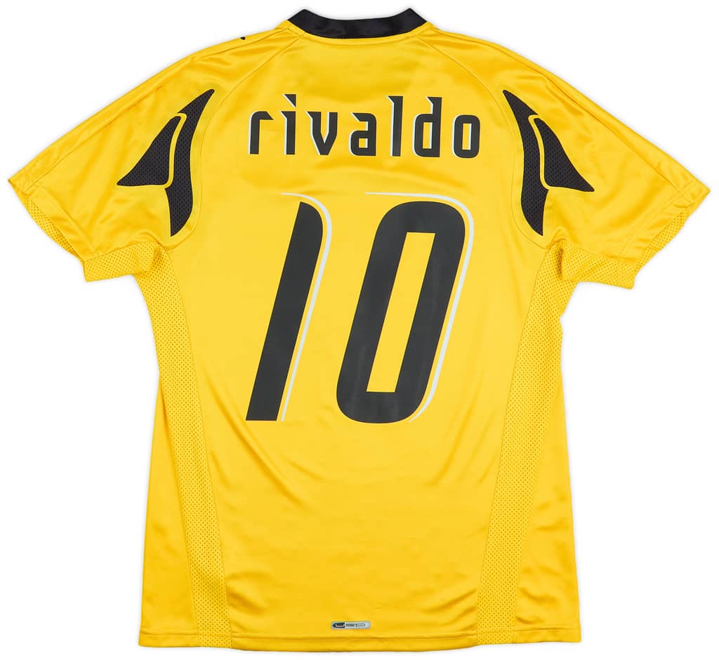 2007-08 AEK Athens Home Shirt Rivaldo #10 - 6/10 - (M)