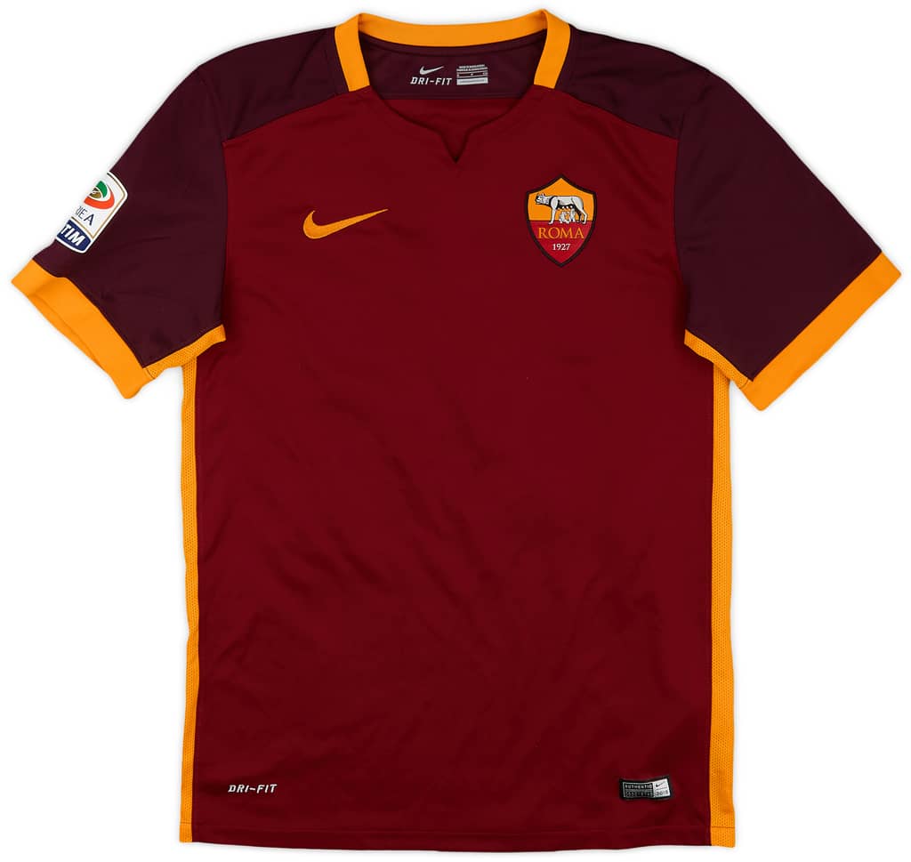 2015-16 Roma Home Shirt Florenzi #24 - 6/10 - (S)