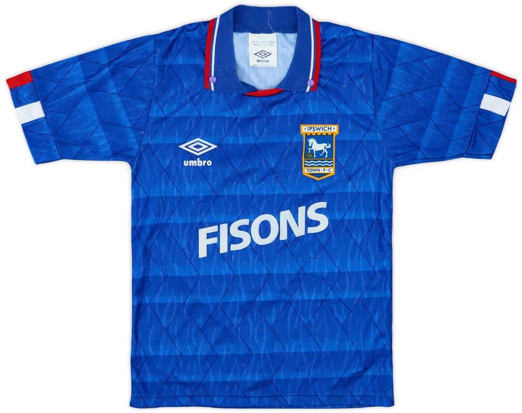 1989-92 Ipswich Home Shirt - 9/10 - (S.Boys)