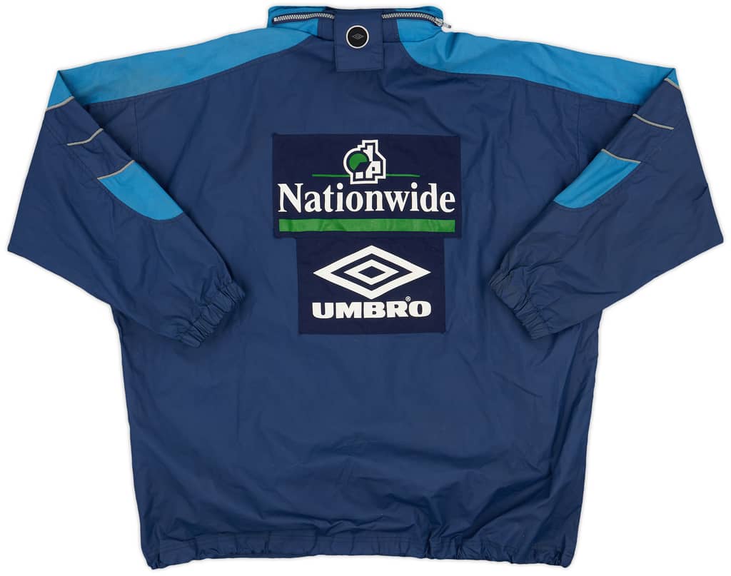 1999-01 England Umbro Player Issue 1/4 Zip Rain Jacket - 7/10 - (XXL)